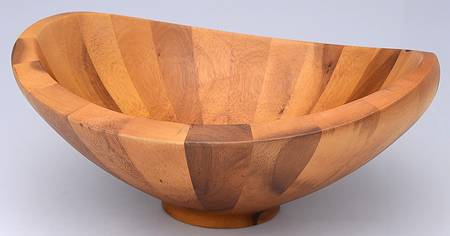 Butterfly (Hollowware, Metal) 3 pc Salad Set Wood Bowl