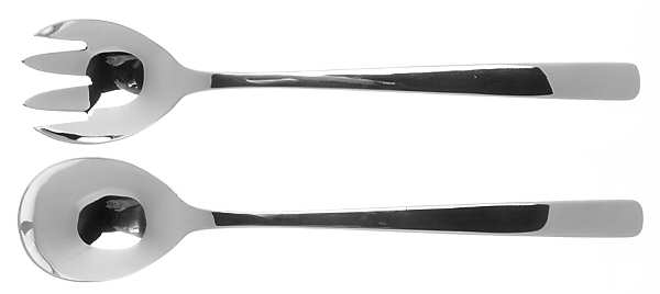 NSF3 (Stainless) (2 Pc) Solid Salad Set