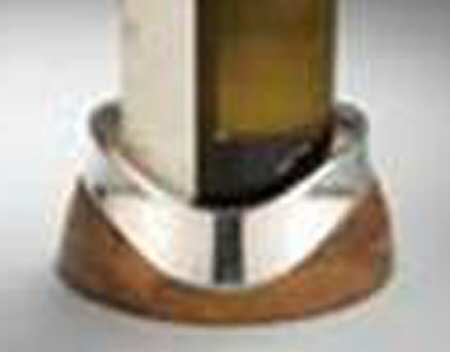 Cradle (Alloy, Wood, Hollowware) Wine Bottle Coaster with Wood Cradle