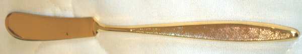Golden Napoli (Gold Electroplate) Flat Handle Master Butter Knife