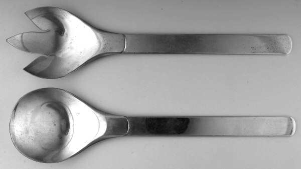 NAL7 (Silverplate) (2 Pc) Solid Salad Set