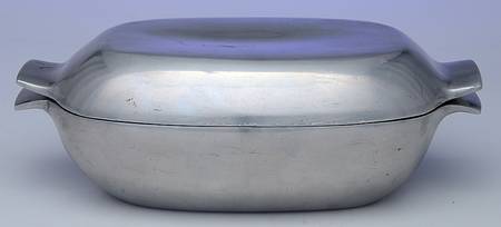 12 (Pewter, Hollowware) 1 Quart Rectangular Covered Casserole