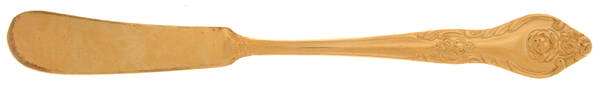 NGT1 (Gold Electroplate) Flat Handle Master Butter Knife