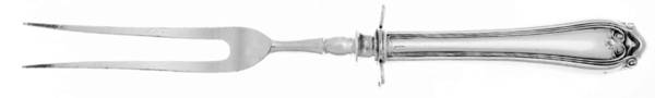 Abington (Silverplate, 1910) Large Stainless-Prong Roast Carving Fork