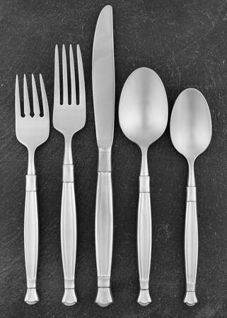 Act II (Stainless, Satin Handle & Satin Bowl) 40 Piece Estate Set