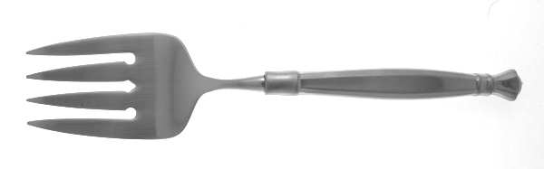 Act II (Stainless, Satin Handle & Satin Bowl) Medium Solid Cold Meat Serving Fork