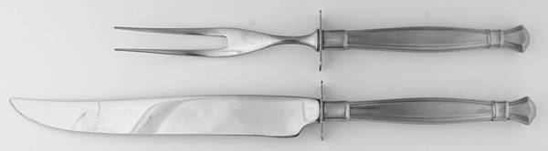 Act II (Stainless, Satin Handle & Satin Bowl) Small Stainless Blade 2-Piece Steak Carving Set