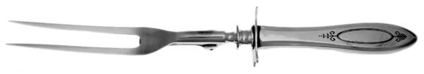 Adam (Silverplate, 1917) Large Roast Carving Fork, Silverplate Prongs