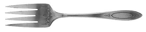 Adam (Silverplate, 1917) Medium Solid Cold Meat Serving Fork