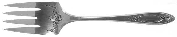 Adam (Silverplate, 1917) Small Solid Cold Meat Serving Fork