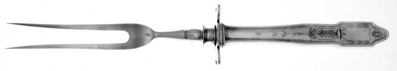Adelphi (Silverplate, 1920) Large Stainless-Prong Roast Carving Fork
