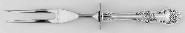 Afterglow (Sterling, 1956) Small Steak Carving Fork with Stainless Prongs