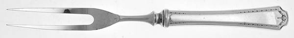 Algonquin (Silverplate, 1923) Small Steak Carving Fork with Stainless Prongs
