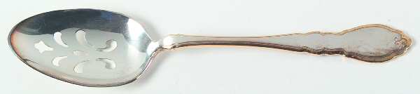 Alouette (Silverplate, Gold Accent, 1978) Pierced Tablespoon (Serving Spoon)