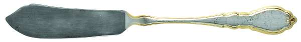 Alouette (Silverplate, Gold Accent, 1978) Flat Handle Master Butter Knife