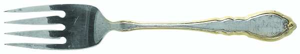 Alouette (Silverplate, Gold Accent, 1978) Individual Salad Fork