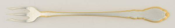 Alouette (Silverplate, Gold Accent, 1978) Cocktail/Seafood Fork