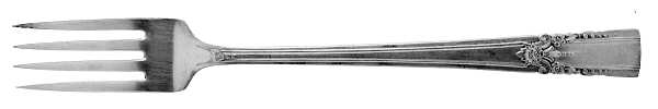 Artistic (Silverplate, 1940) Grille Fork (Viande)