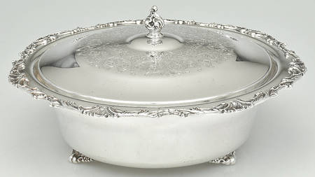 Ascot (Silverplate, Hollowware) Silverplate Round Covered Casserole