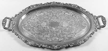 Ascot (Silverplate, Hollowware) Large Silverplate Waiter Tray
