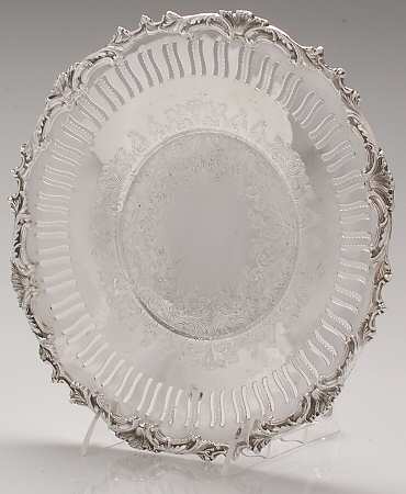 Ascot (Silverplate, Hollowware) Silverplate Sandwich Plate