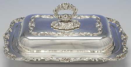 Ascot (Silverplate, Hollowware) Plated Divided Double Vegetable Bowl