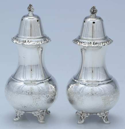 Ascot (Silverplate, Hollowware) Salt & Pepper Set