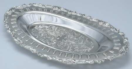 Ascot (Silverplate, Hollowware) Pierced Plated Bread Tray