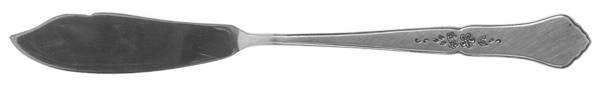 Ashmore (Stainless-Burnished Handle) Flat Handle Master Butter Knife