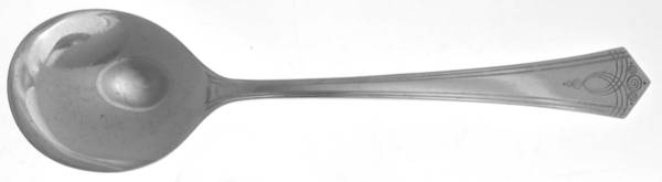 Aurora (Silverplate, 1930) Round Bowl Soup Spoon (Gumbo)