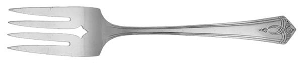 Aurora (Silverplate, 1930) Medium Solid Cold Meat Serving Fork