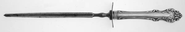 Avalon (Silverplate, 1901) Large Roast Steel Rod Knife Sharpener