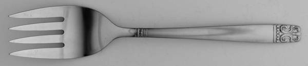 Aztec-Encore (Stainless, Wm A Rogers) Small Solid Cold Meat Serving Fork