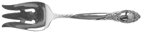 Ballad-Country Lane (Silverplate, 1953) Medium Solid Cold Meat Serving Fork
