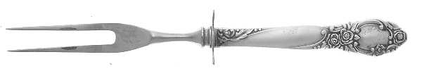 Ballad-Country Lane (Silverplate, 1953) Small Steak Carving Fork with Stainless Prongs
