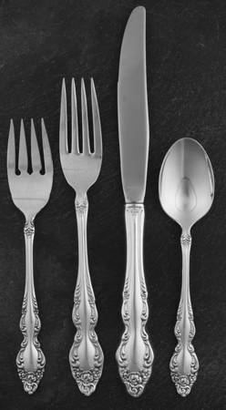 Baroque Rose (Silverplate, 1967, USA) 4 Piece Place Setting