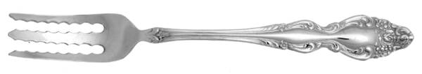 Baroque Rose (Silverplate, 1967, USA) Individual Solid Spaghetti Fork Hc