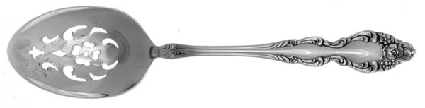 Baroque Rose (Silverplate, 1967, USA) Pierced Tablespoon (Serving Spoon)
