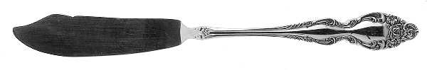 Baroque Rose (Silverplate, 1967, USA) Flat Handle Master Butter Knife