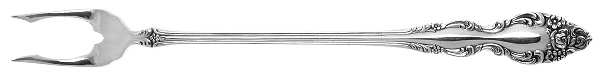 Baroque Rose (Silverplate, 1967, USA) Short Handle Pickle/Olive Fork