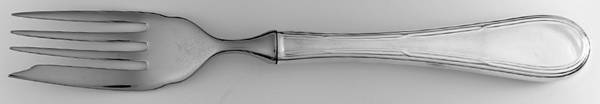 Becket (Silverplate, 1985) Individual Hollow Fish Fork, Stainless Tines