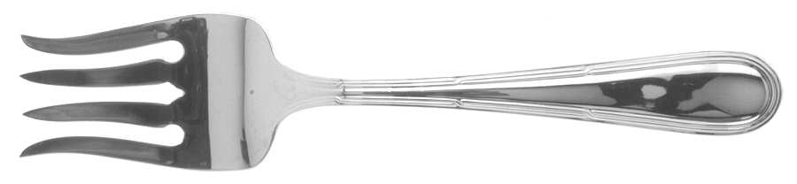 Becket (Silverplate, 1985) Medium Solid Cold Meat Serving Fork