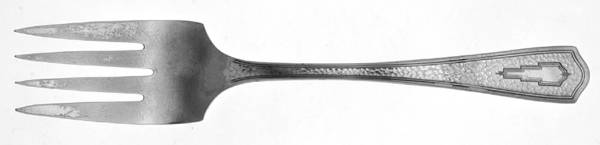 Beacon-Miami (Silverplate, 1931) Medium Solid Cold Meat Serving Fork