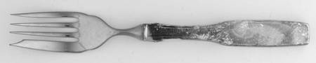 Bennington (Silverplate, 1959) Individual Hollow Fish Fork, Stainless Tines