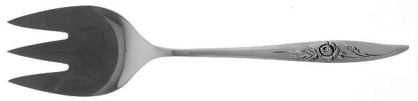 Belle Rose (Sterling, 1963) Medium Solid Cold Meat Serving Fork