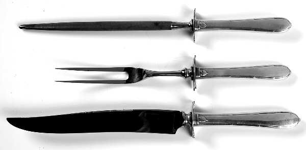 Berkley Square (Silverplate, 1935) Large 3-Piece Roast Carving Set w/ Stainless Blade