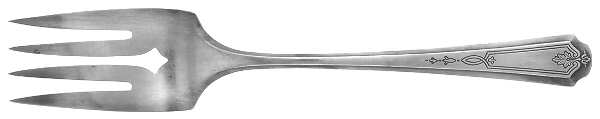Beverly (Silverplate, 1922) Medium Solid Cold Meat Serving Fork