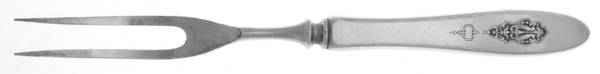 Bird of Paradise (Silverplate, 1923) Small Steak Carving Fork with Stainless Prongs