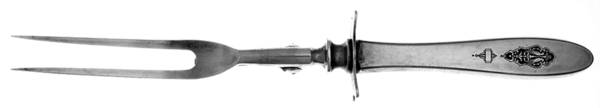 Bird of Paradise (Silverplate, 1923) Large Stainless-Prong Roast Carving Fork