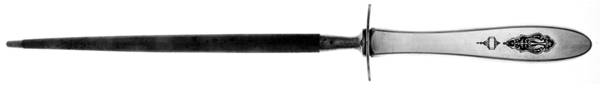 Bird of Paradise (Silverplate, 1923) Large Roast Steel Rod Knife Sharpener